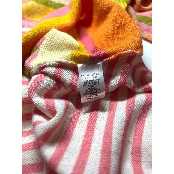 Sundance Johanna V Neck Pastel Striped Sweater Ladies Size XL - Picture 5 of 9